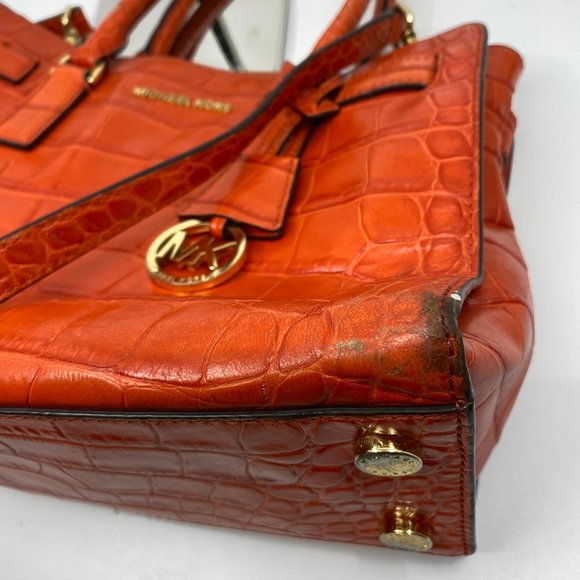 Michael Kors L Orange Leather Crossbody/Handbag - Picture 8 of 15